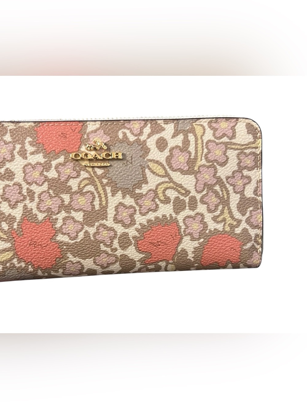 Coach Slim Accordion Floral Zip Wallet, NWT - Picture 4 of 15